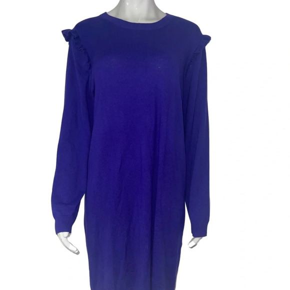 J. Crew Factory Ruffle-hem sweater dress - Picture 3 of 4